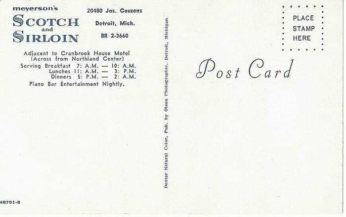 Scotch and Sirloin - Old Postcard (newer photo)
